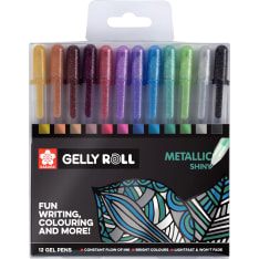 Sakura Gelly Roll Metallic Shiny 12-setti geelikynä