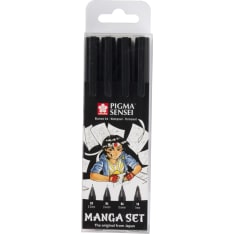 Pigma Sensei manga set 4 sizes, black