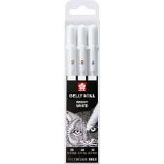 Gelly Roll set Bright White fine-medium-bold 3 pens