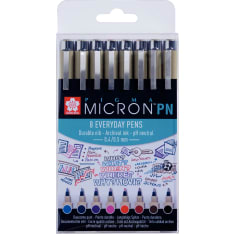 Sakura Pigma Micron PN kynä 8-setti kuitukärkikynä