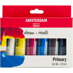 Amsterdam Primary 6x20ml acrylic paint set