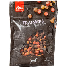 Pets Unlimited nauta-lammas-kana 150 g koiran treenimakupalat
