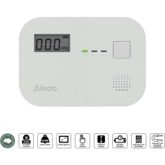 Alecto COA3910 näytöllinen häkävaroitin 10 v anturilla