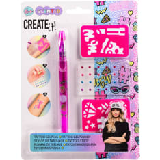 Create It! Tatuointikynä, 2 sapluunaa & koristelutimantit