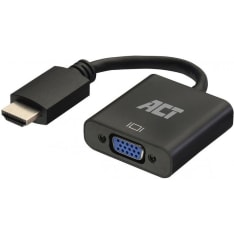 ACT 0.15 meters, hdmi-a male to vga female adapter, with audio