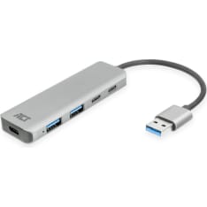 ACT Usb-a hub 3.0, 2x usb-a, 2x usb-c