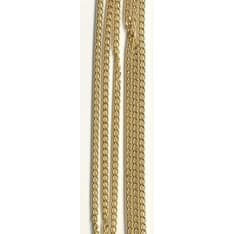 Metal chain, color:gold, 6mm x 1m, nickel free