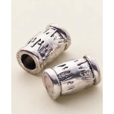 Metal beads, color antik silver, 16x10mm, 2 st/pack, hole 5mm, nickel free