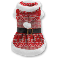 Plenty Reindeer Red Girl Dog Christmas Dress