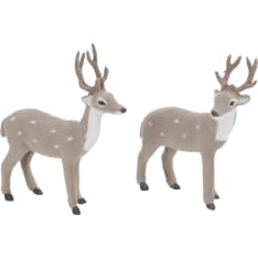 H&S grey/white 15cm deer decoration