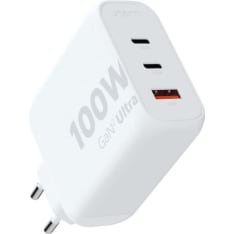 Xtorm 100W GaN2 Ultra 2xUSB-C/USB-A valkoinen seinälaturi