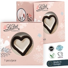 La Dot Heart stone stamp