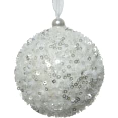 Decoris 456123 white glitter ball