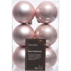 Decoris 21924 12kpl 6cm vpun joulupallot