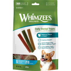 Whimzees Stix S, 28 stk, 420 g MP koiran puruluu
