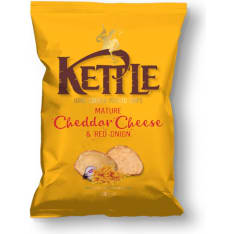Kettle Chips Mature Cheddar & Red Onion 130g perunalastut