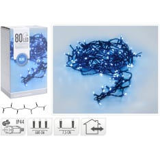 H&S IP44 80-piece blue 6m LED outdoor light kit