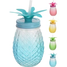 EH 400ml drinking jar with straw