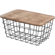 H&S 13x22x16cm basket with lid