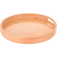 EH pyöreä bambu tarjoilualusta