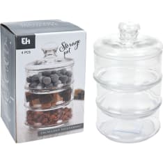 EH 3-level glass jar