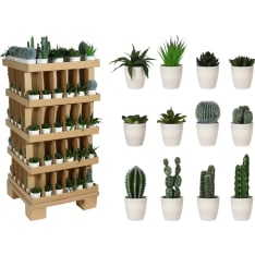 H&S Artificial cactus assortment in a pot