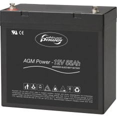 WhisperPower AGM-Power 12v 55ah akku