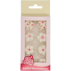 FunCakes Kukkalajitelma valkoinen/pinkki syötävä koriste