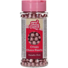 FunCakes chocolate pearls, Metallic luster pink 60g