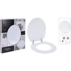 Universal white toilet seat