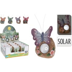 H&S Garden statue with solar cell lamp butterfly