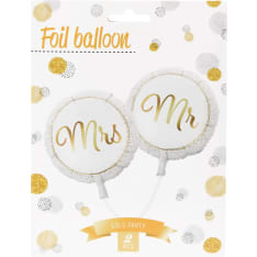 Mr and Mrs Foil Balloon Set