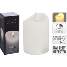 H&S 70x150mm white led candle