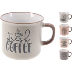 MUG STONEWARE 285ML 4ASS DESI