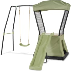 EXIT Ivy play tower with a 1-seat swing