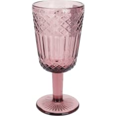 KM pink wine glass