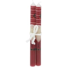 H&S, set of 2 Christmas-themed crown candles