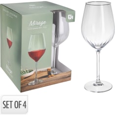 EH Stripe pattern 510ml 4pcs wine glass set