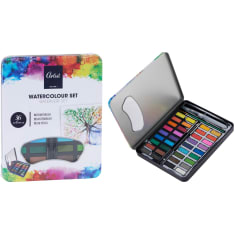 Artist watercolours and brush