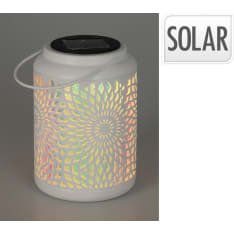 Pro Garden Solar 18cm valkoinen aurinkokennolyhty