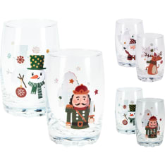 EH Christmas 250ml 2pcs Christmas drink glass set