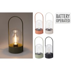 H&S 10x23cm table lamp with handle (assortment)