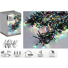 H&S Cluster 384-osainen Multi Color 3m LED-ulkovalosarja