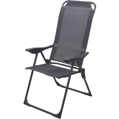 KM taitettava harmaa puutarhatuoli