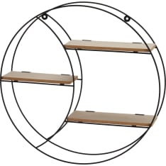H&S pyöreä seinähylly kolmella tasolla