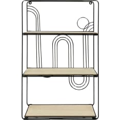 H&S seinähylly kolmella tasolla