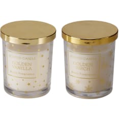 H&S Christmas-scented candle in a glass jar