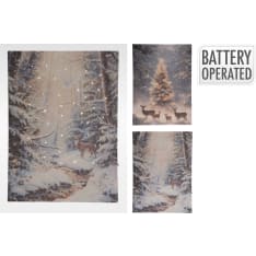 H&S Reindeer canvas print with LED lights