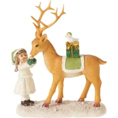 H&S 20 cm girl and reindeer ornament