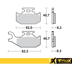 ProX LT-A400 + LT-A450 (Right) front brake pad set